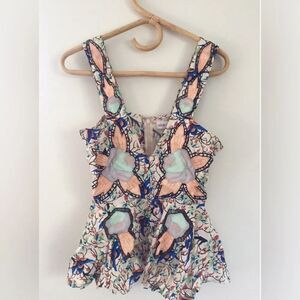 Alice McCall Sleeveless Peplum Top Sz 8